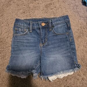 Old Navy Blue Denim Kids Shorts with Lace Trim